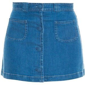 Paul & Joe Sister Denim Button Mini Skirt 38